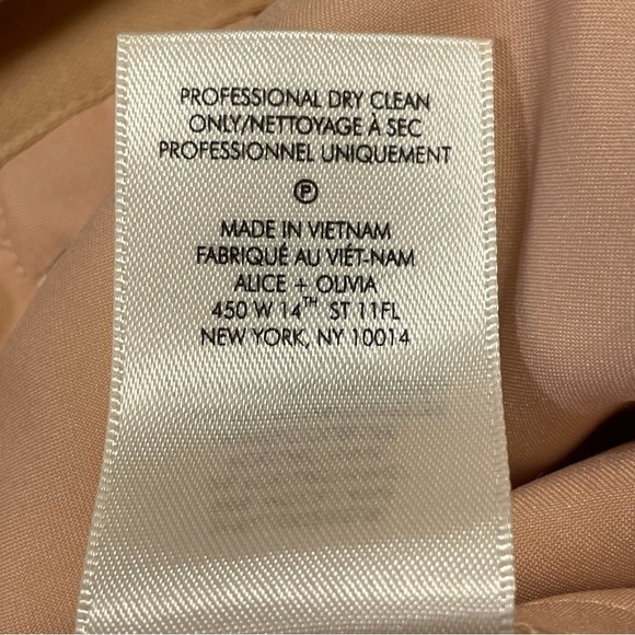 ALICE + OLIVIA NWOT Paula High Waist Back Slit Pant in Sepia - Picture 9 of 9